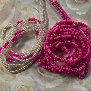 Pink waist bead set